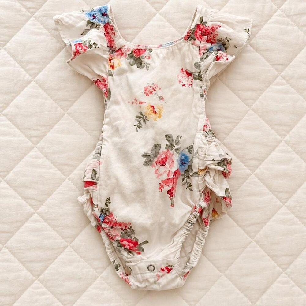 Floral baby romper